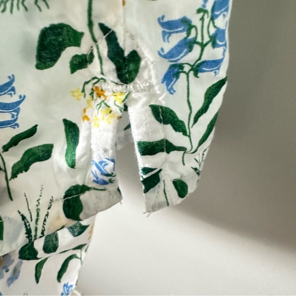 Seasalt Shirt Womens Sz 4 Button Up Larissa Organic Cotton Floral Roll Tab - Picture 9 of 12